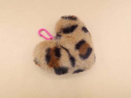 Anhänger Pompon Herz Leopard